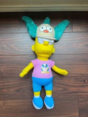 Bart Simpson Krusty The Clown Plush Doll Toy